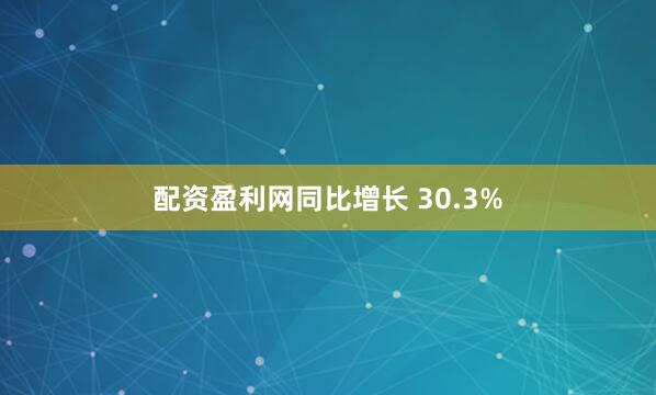 配资盈利网同比增长 30.3%