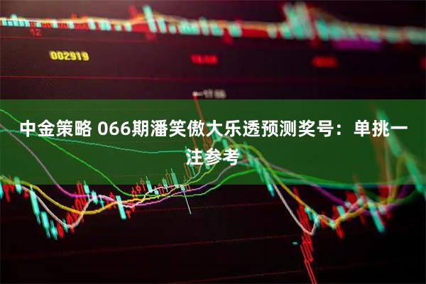 中金策略 066期潘笑傲大乐透预测奖号：单挑一注参考